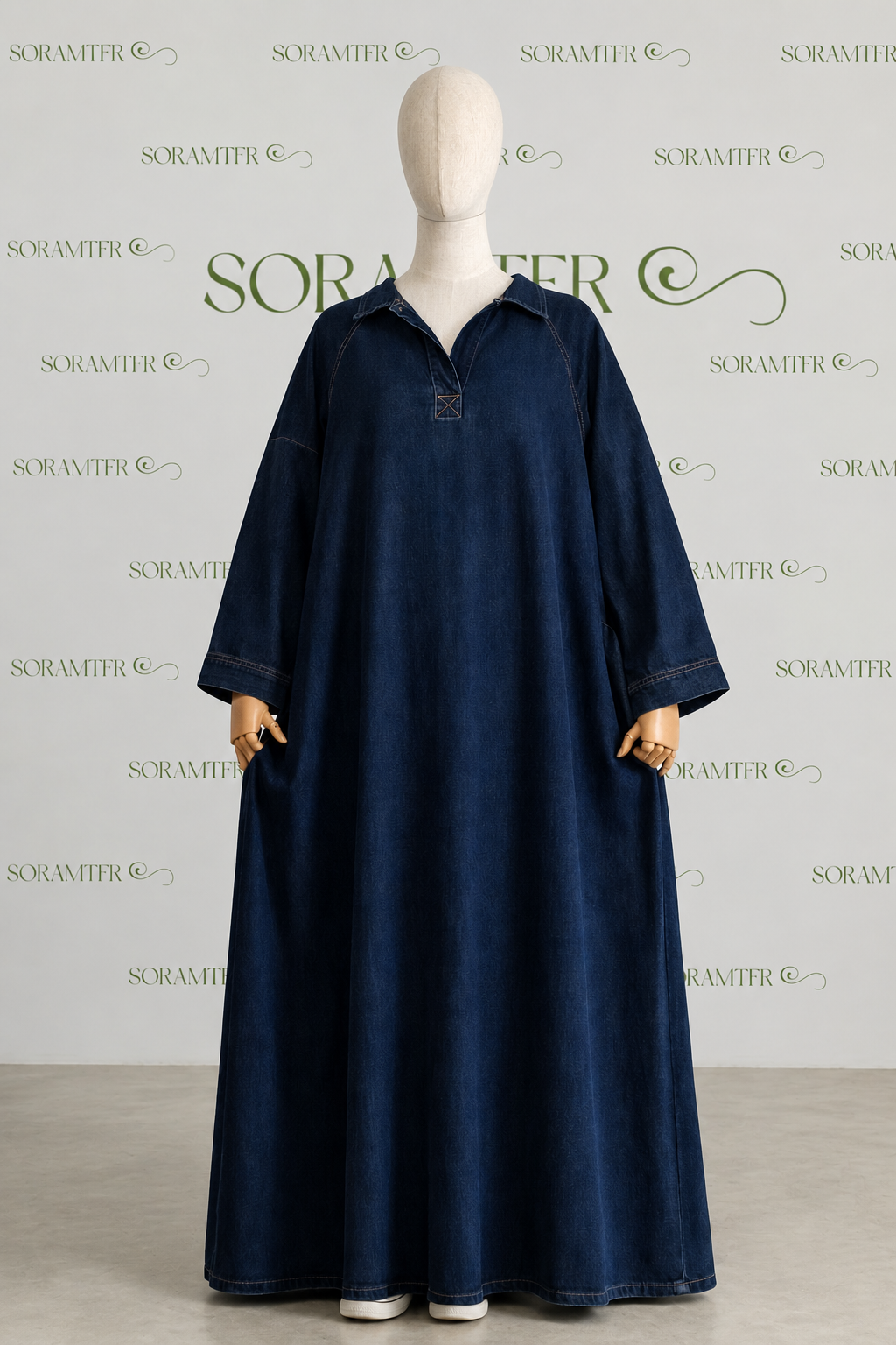 Robe longue effet jean